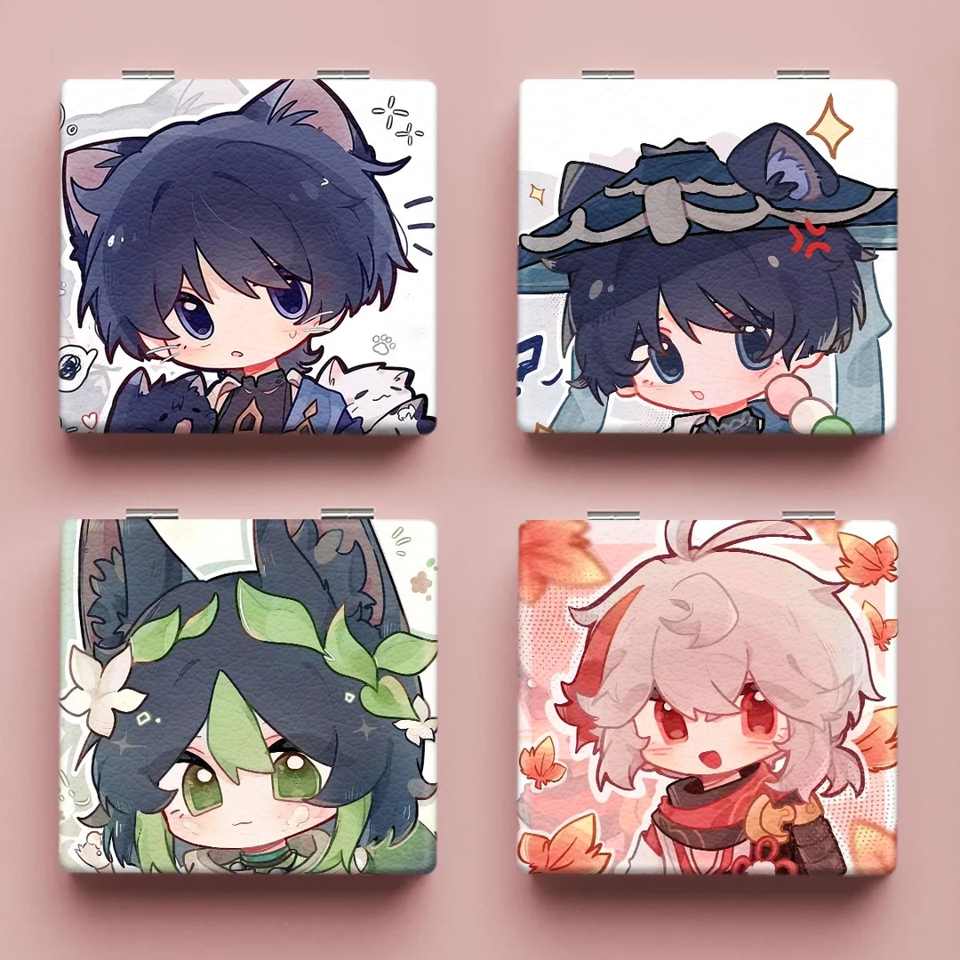 镜子女生可爱简约便携翻盖学生宿舍小清新折叠镜女生可爱简约便携