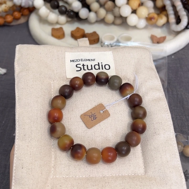 *****菩提根/象牙果吊坠496五色经幡微瑕