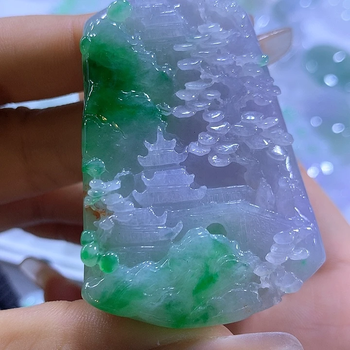 颈饰未镶嵌翡翠天然翡翠A货吊坠