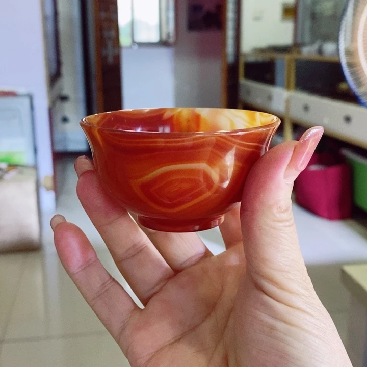 玛瑙/玉髓茶具未镶嵌昆****。