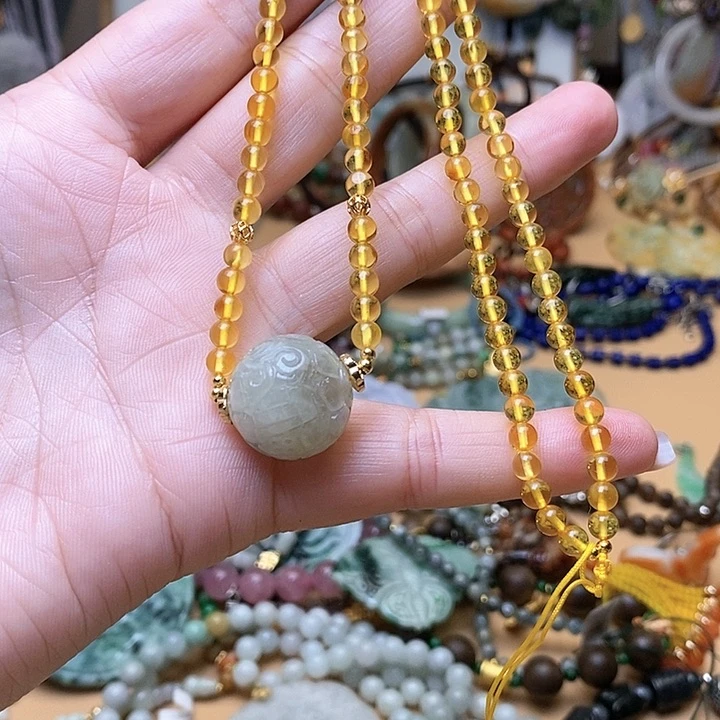 翡翠颈饰未镶嵌有求必应一套26