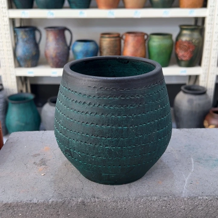 9.9-1微瑕土陶小石头绿