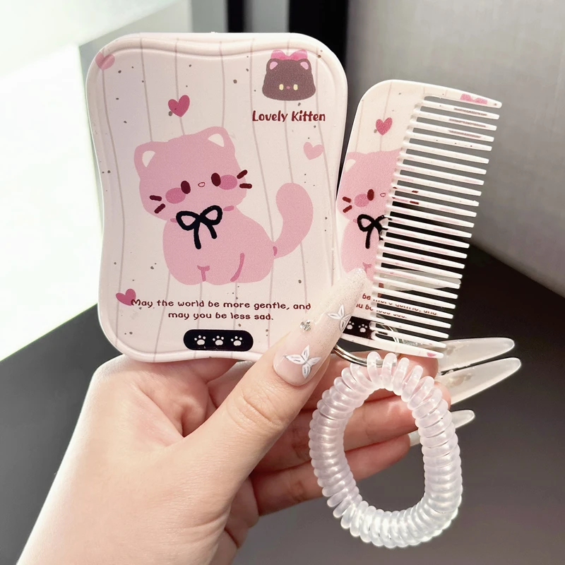 镜子学生宿舍化妆镜ins桌面折叠便携高清宿舍台式梳妆镜随身v