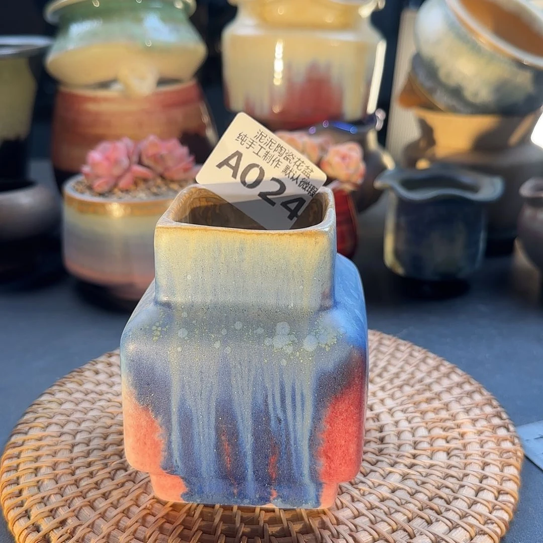 瓷片景德镇手工花盆