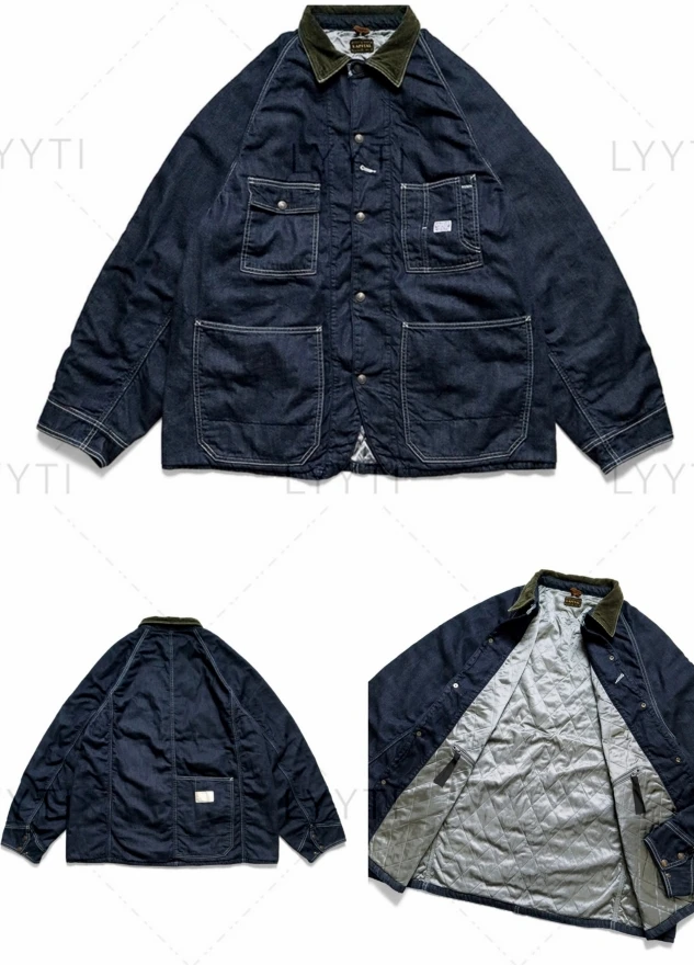重工水洗绗棉牛仔夹克外套