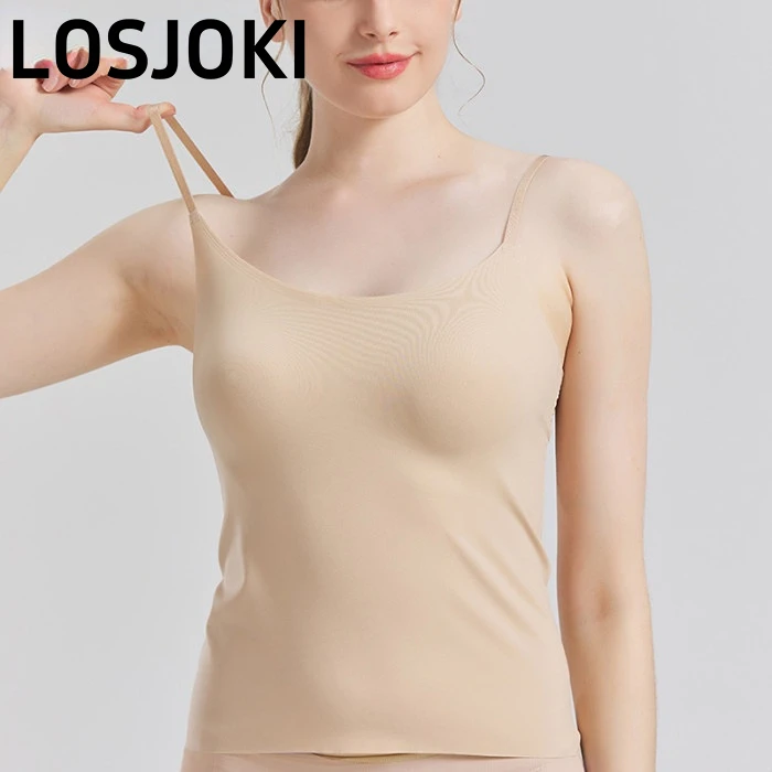 夏季凉感美背内搭聚拢外穿无痕负离子5A抗菌upf50+一体式吊带背心