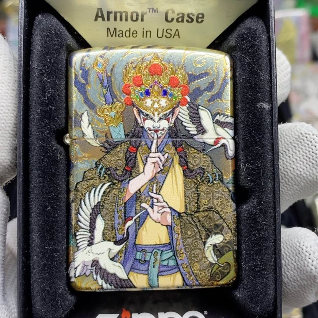 铜zippo盔甲白鹤