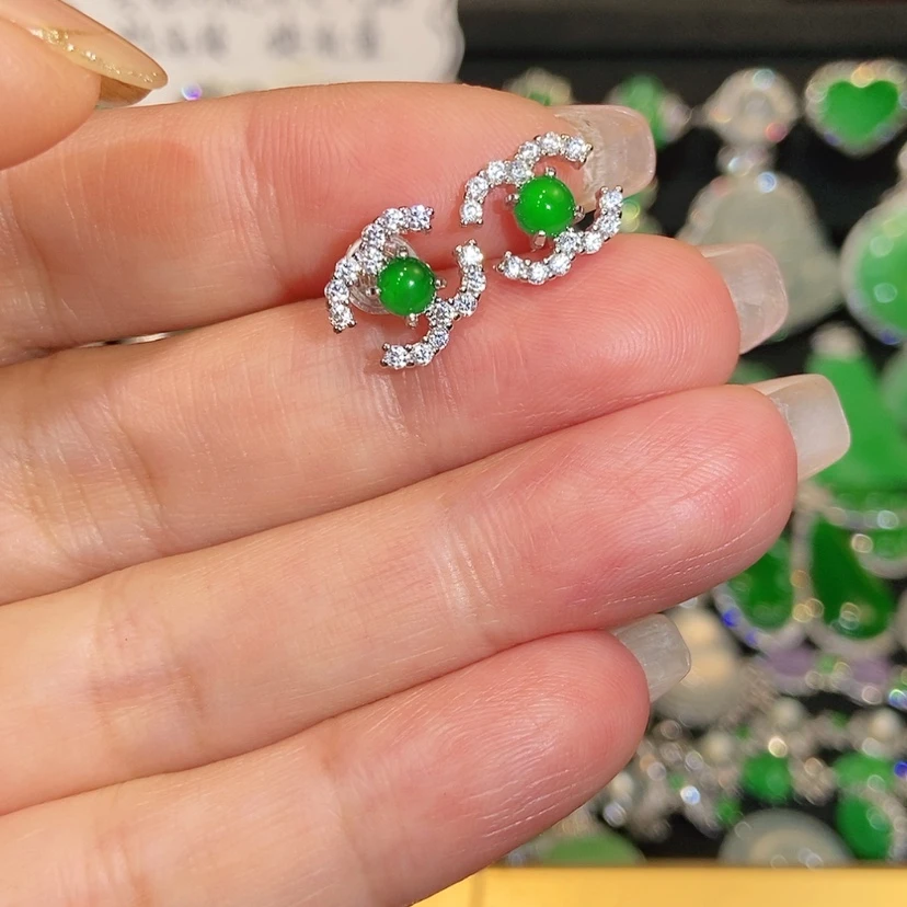 【闪购商品】翡翠未镶嵌耳饰天然翡翠