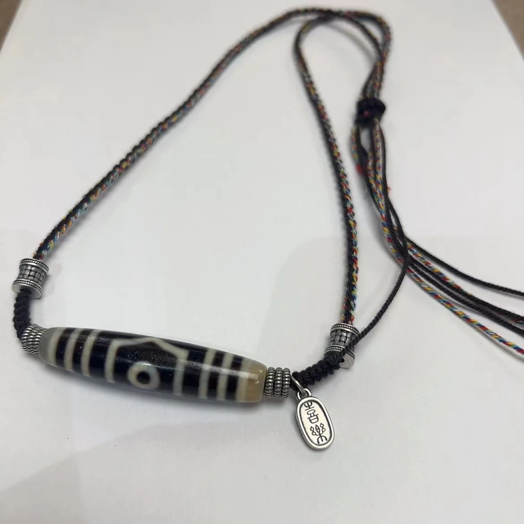 吊坠925银 编织民族风宝盖三眼女款吊坠颈饰