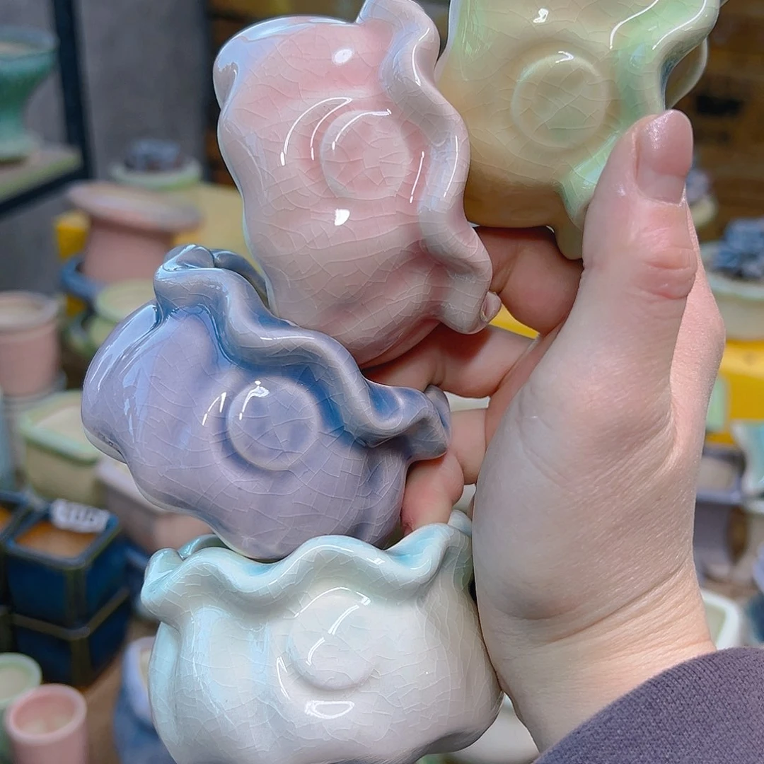 红陶陶瓷花盆当场满12包邮