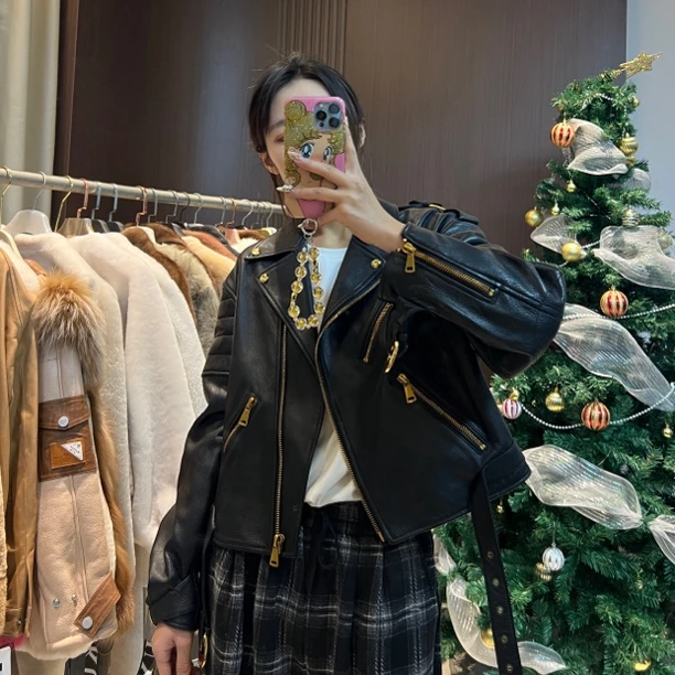 实体清货！皮衣外套77998FE