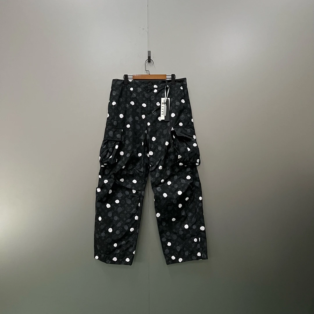95新 LouisVuitton/路易威登 （cc）联名老花彩绘圆点工装裤 L码