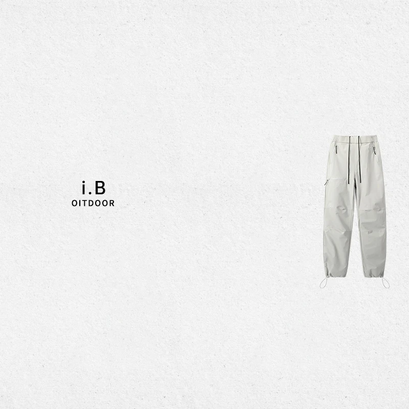 【春新款】i.B 三防软壳压胶直筒户外休闲裤 男女同款显瘦透气舒适