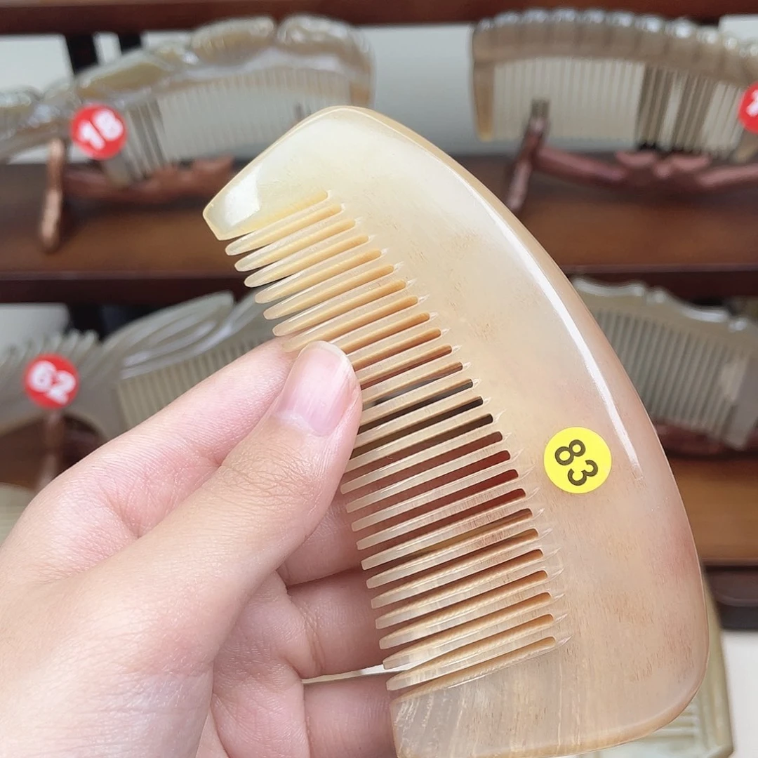 纯手工制作的牛角梳83大**?