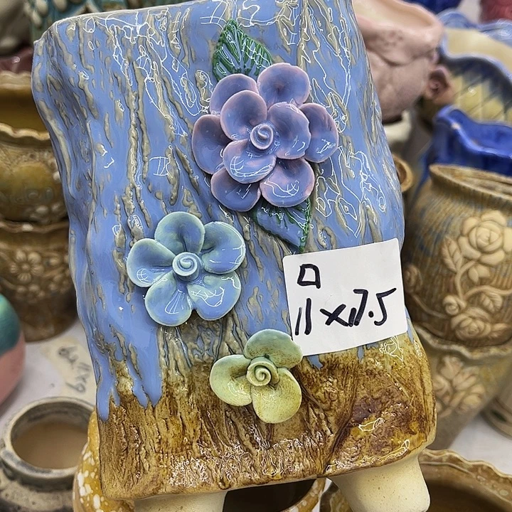 多肉绿植陶瓷花盆9.9包邮，有孔