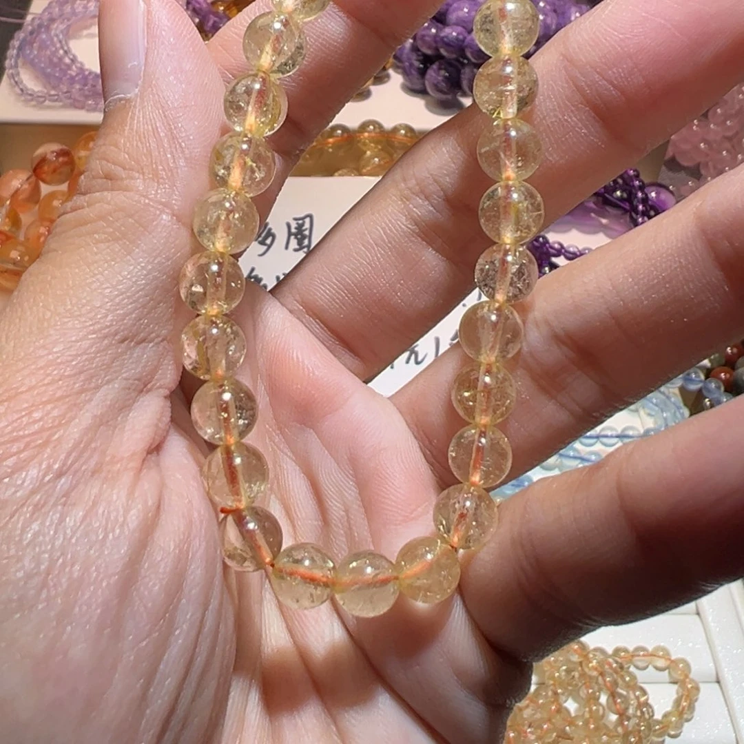 未镶嵌水晶手链7mm金发