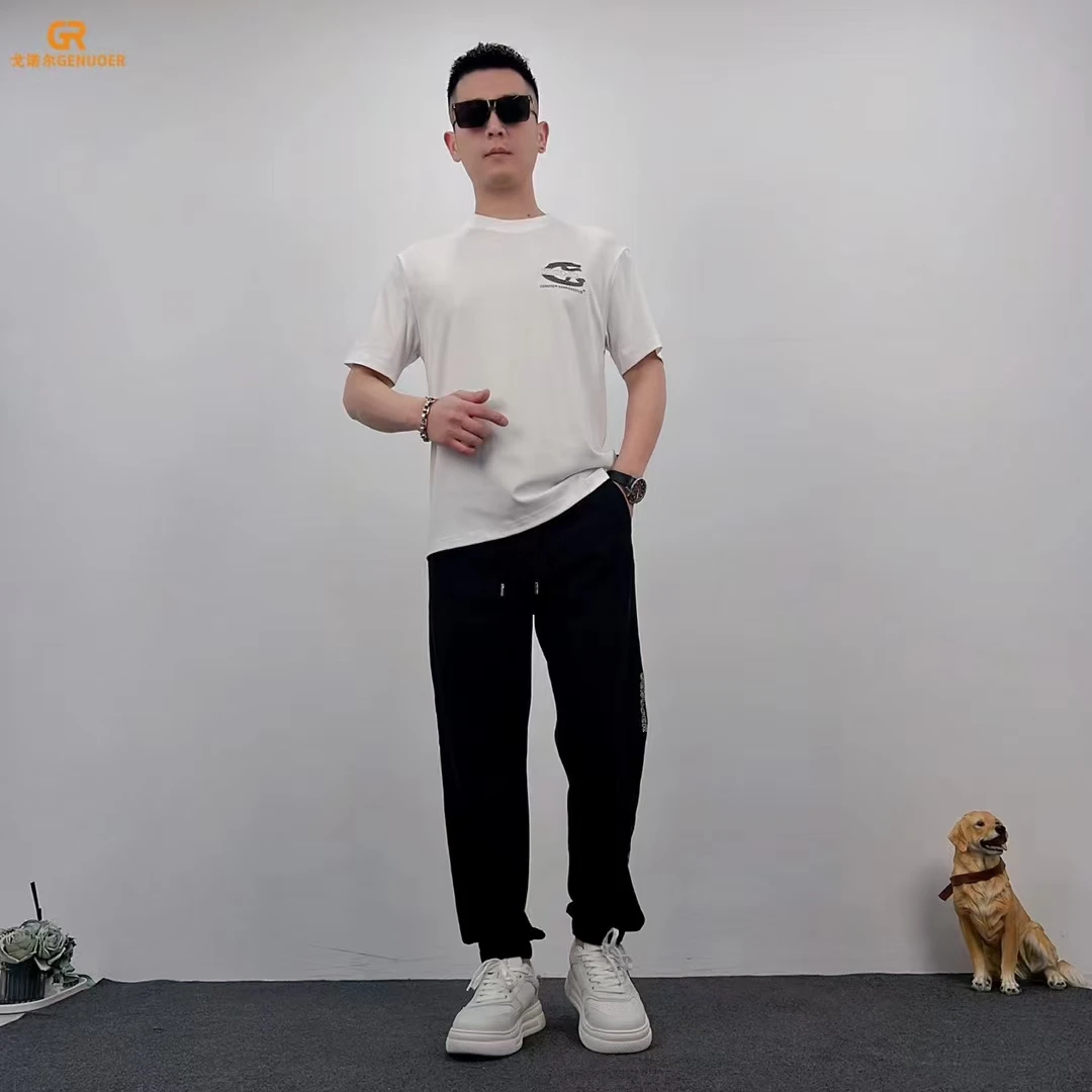 戈诺尔男装25年新夏款圆领T恤高品质时尚休闲潮流百搭清爽薄款