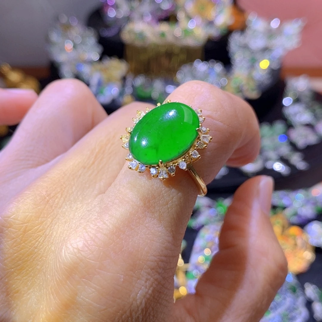 翡翠银S925镶嵌项圈天然翡翠