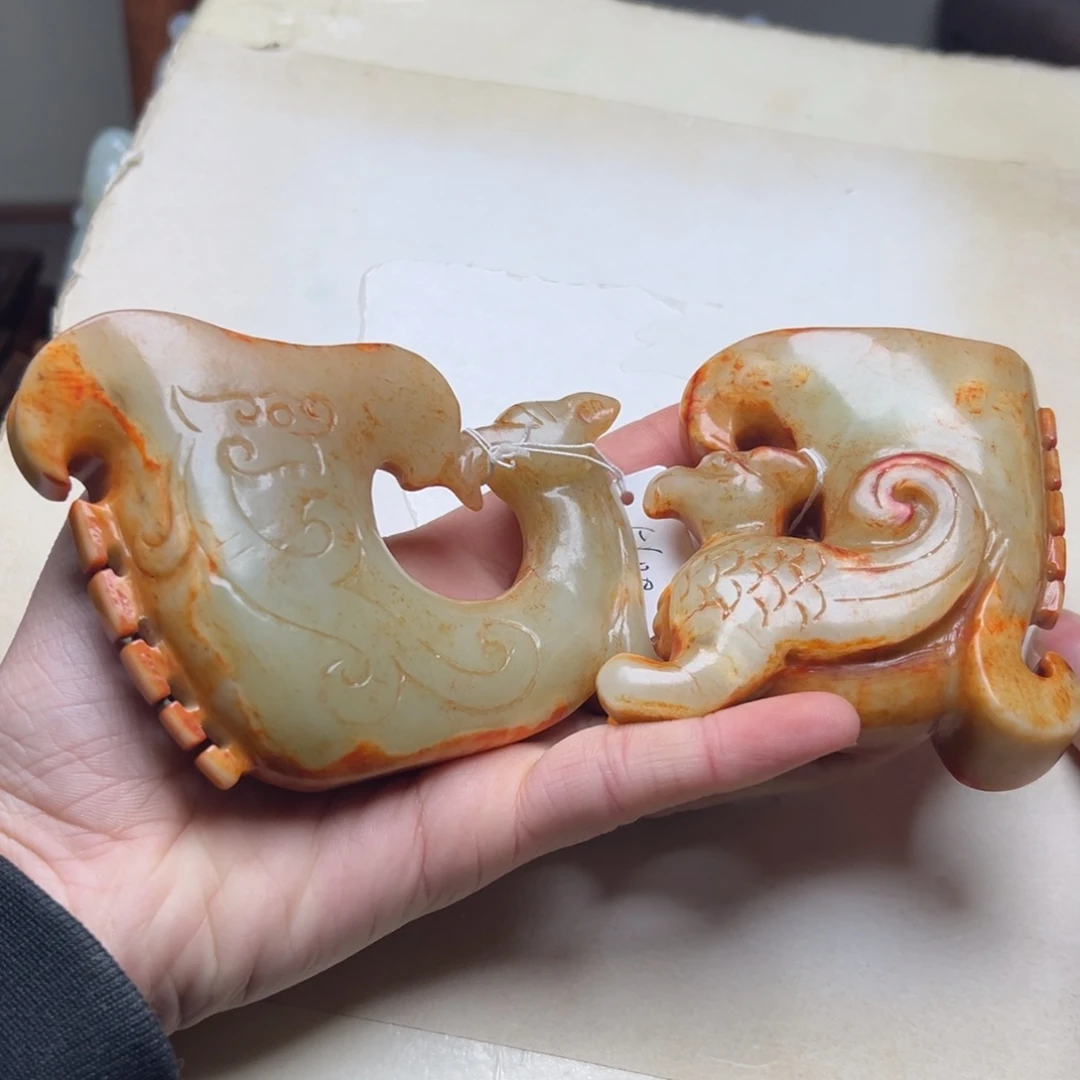 和田玉未镶嵌把件人**值