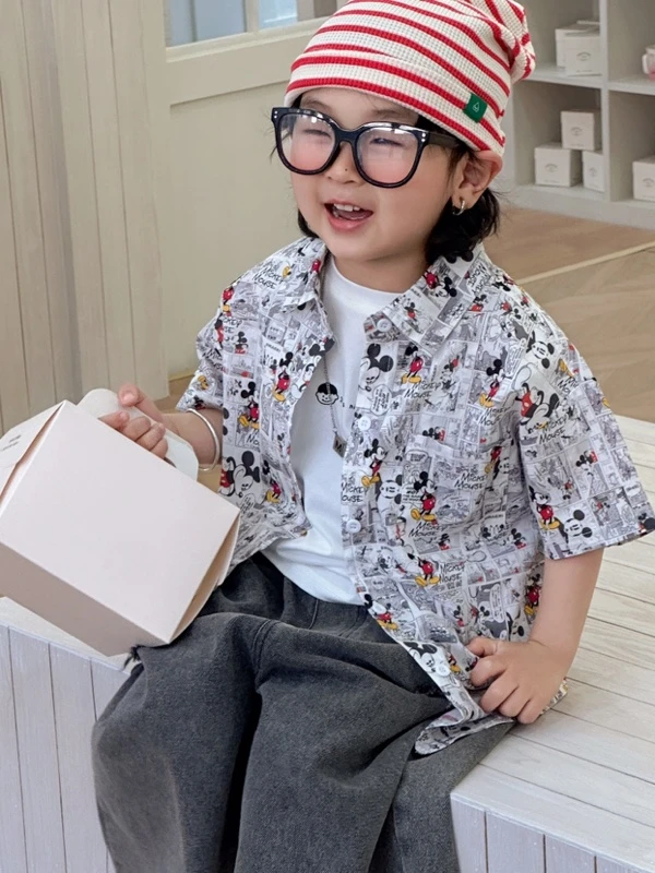 25217满印衬衣背心两件套（灰色）