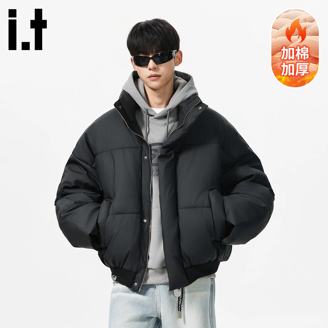 i.t:CHOCOOLATE美式加厚棉服男款冬季2025新款潮牌宽松保暖面包服