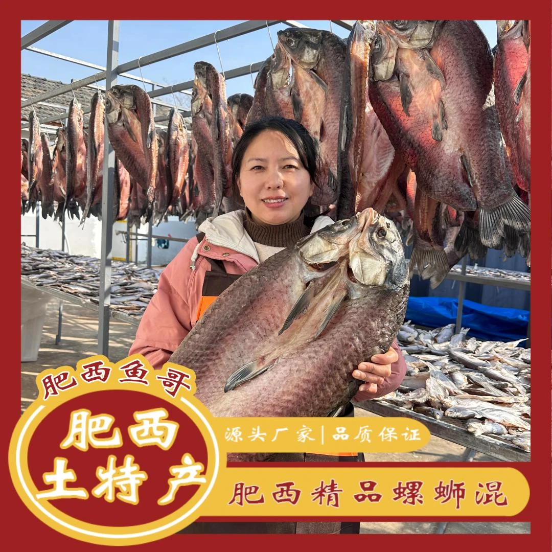 【直播专用】咸青鱼螺蛳混肥西特产晒干肉厚手工腌制7至8成干