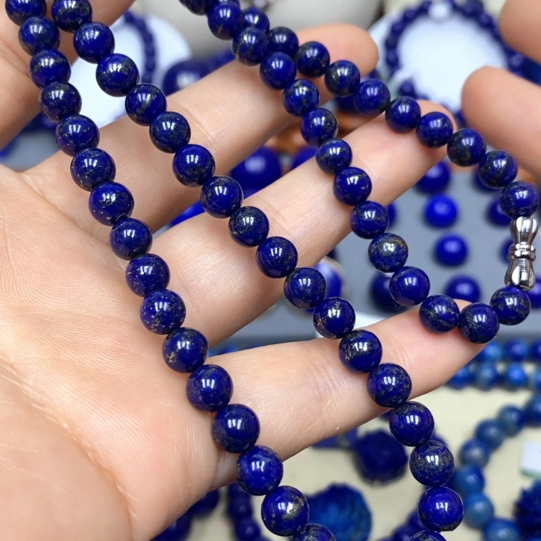 青金石未镶嵌颈饰