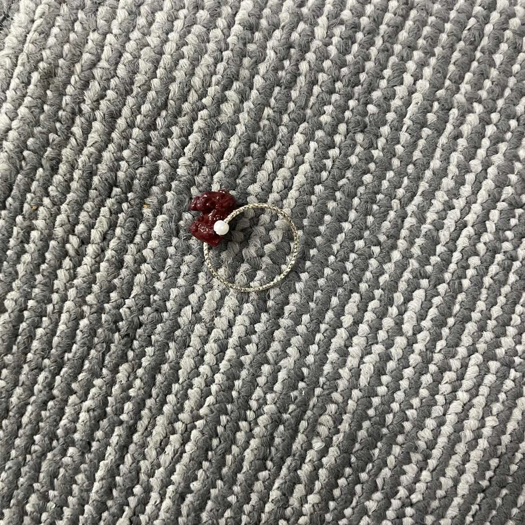 含辰砂工艺品朱砂貔貅戒指-120646