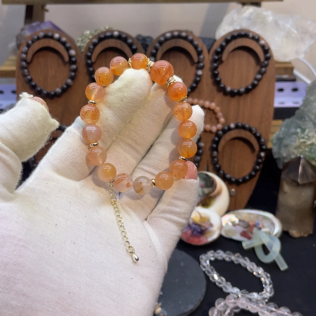 水晶手链未镶嵌纯天然玛瑙设计款