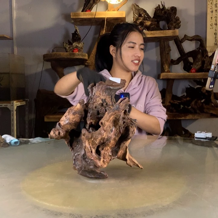 新***二天然沉木云南紫柚木