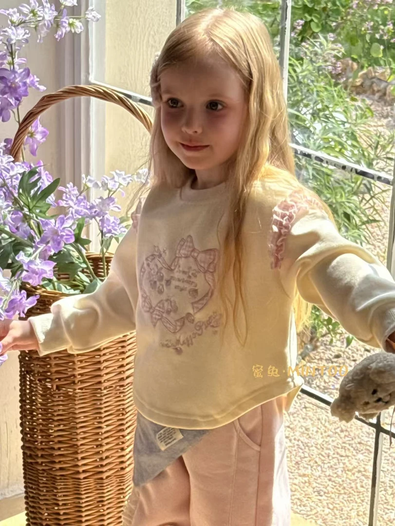 MT-52102-儿童韩系重工蕾丝边卫衣（秋款）