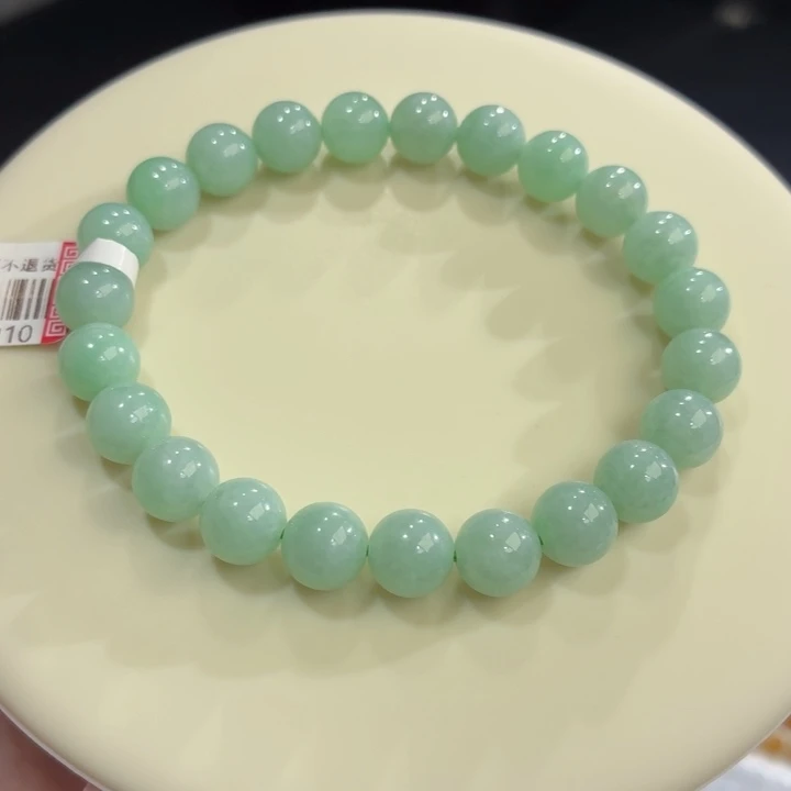 翡翠未镶嵌手链果绿卡8.4