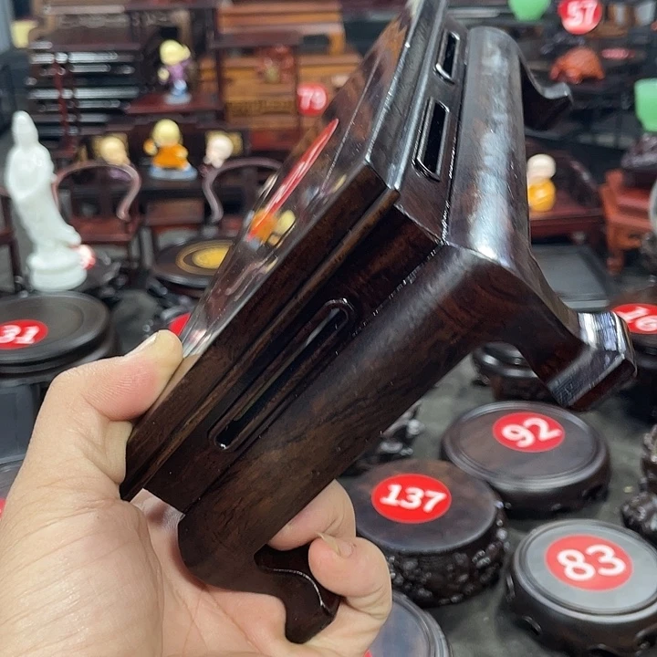 琉璃手工艺品红木底座工艺品