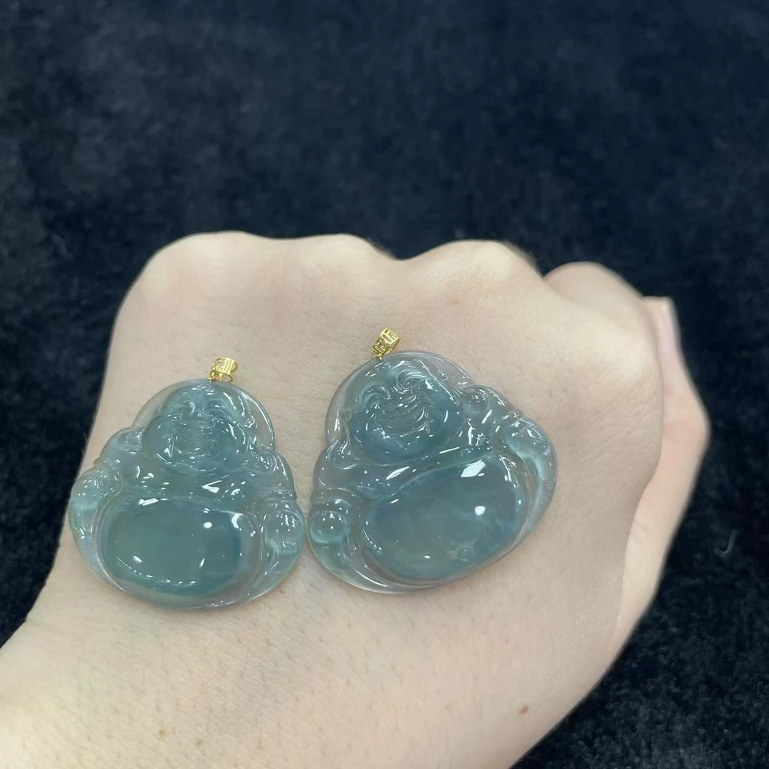 【玉经纶】30040/Q33-翡翠佛公吊坠-多样性发其一