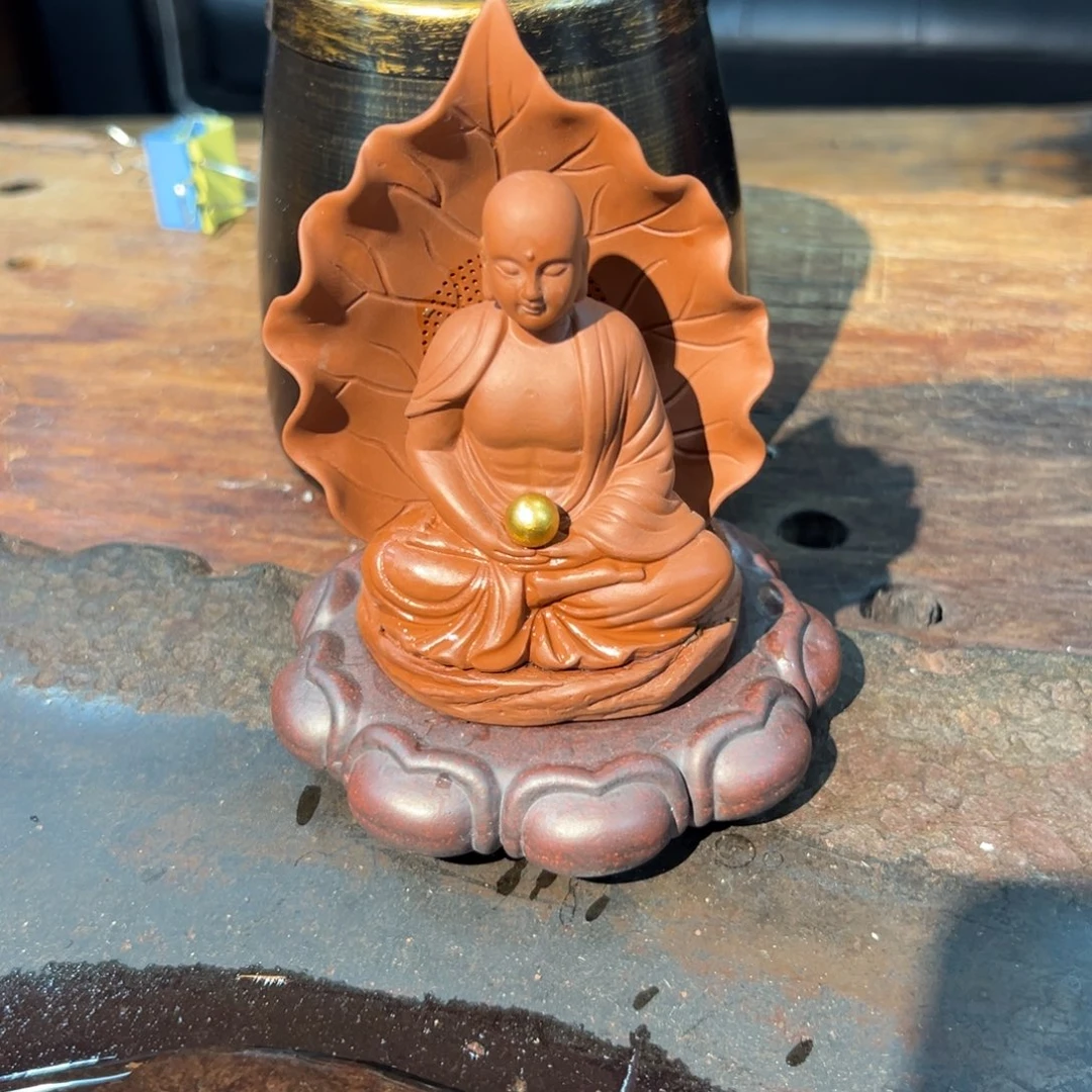 紫砂摆件鱼*愚一叶一菩提