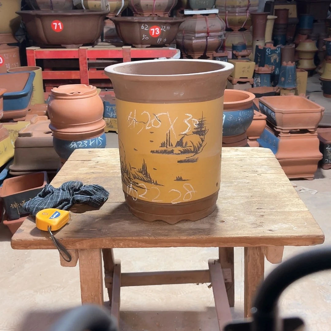 紫砂花盆高桶盆一个