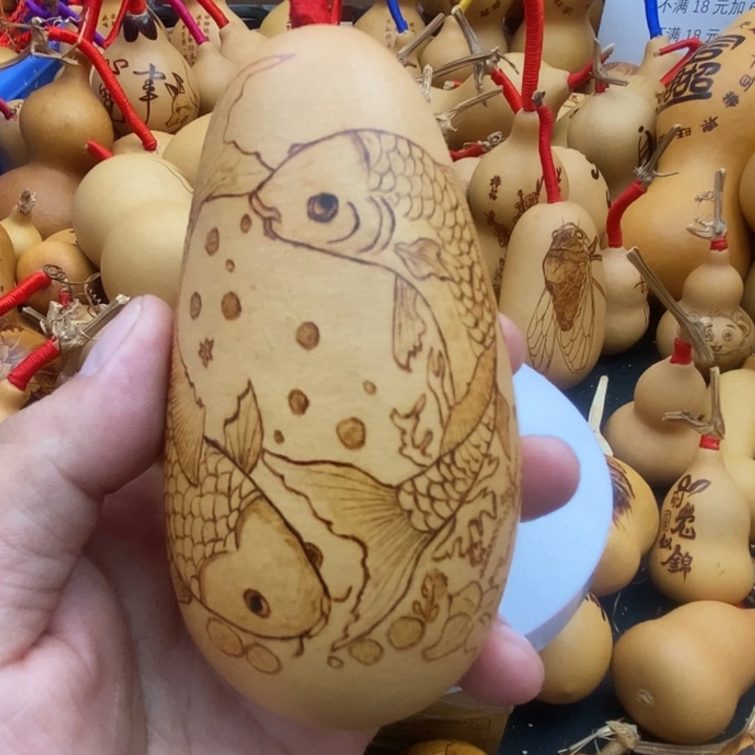 自***容香榧木葫芦工艺品