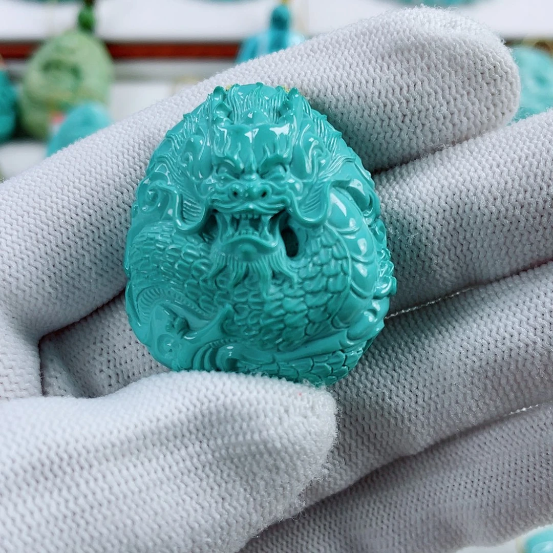 绿松石未镶嵌车挂