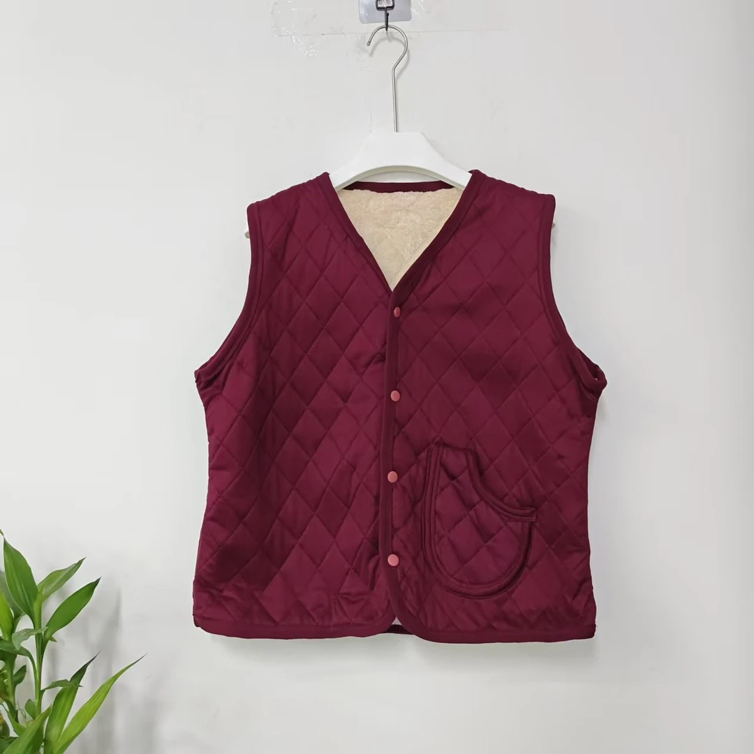 8988新款德绒保暖马甲女加绒加厚坎肩宽松内搭外套百搭棉马夹