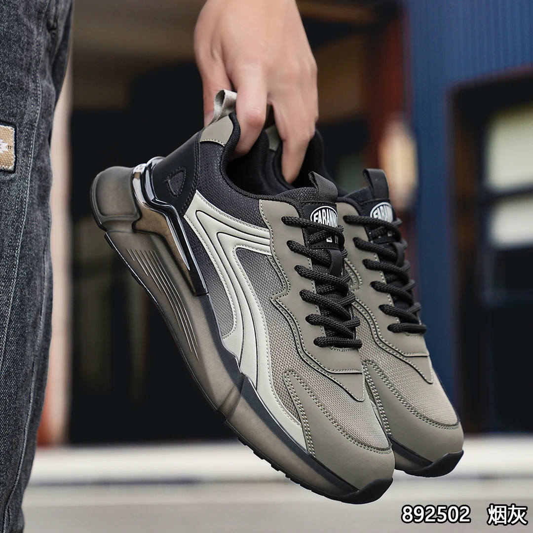 春季新款男士网面透气休闲鞋真爆米花软底轻便学生运动鞋潮892502