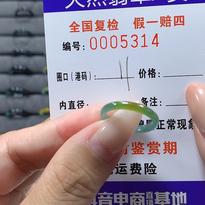 未镶嵌戒圈翡翠5314