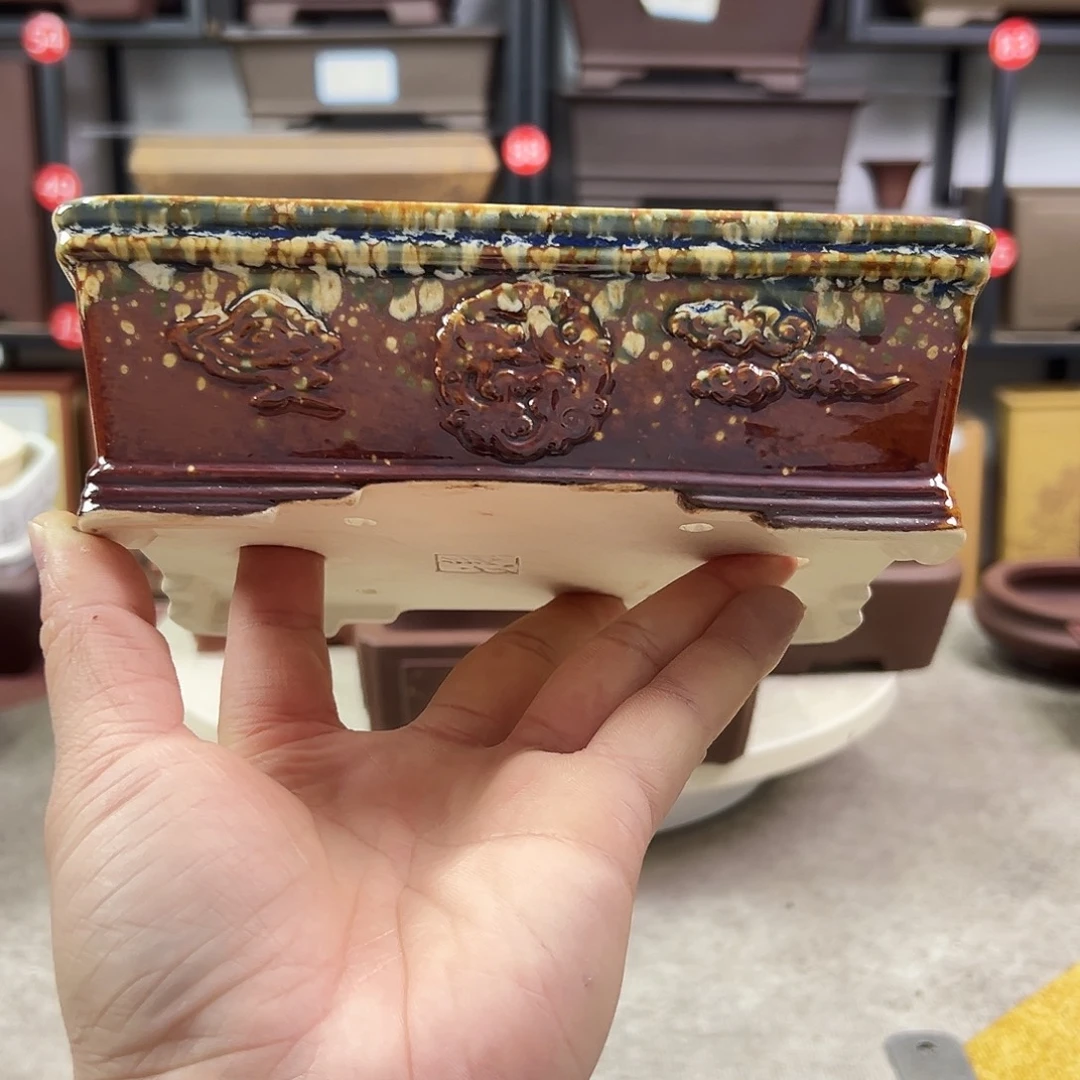 花盆紫砂内长16.5，内宽12，内深4.5