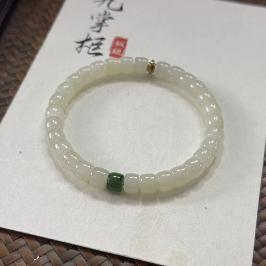 天然和田玉单圈高晴白简约百搭设计款—多样性发其一