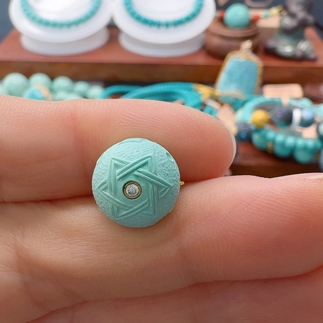 绿松石未镶嵌珠宝半成品