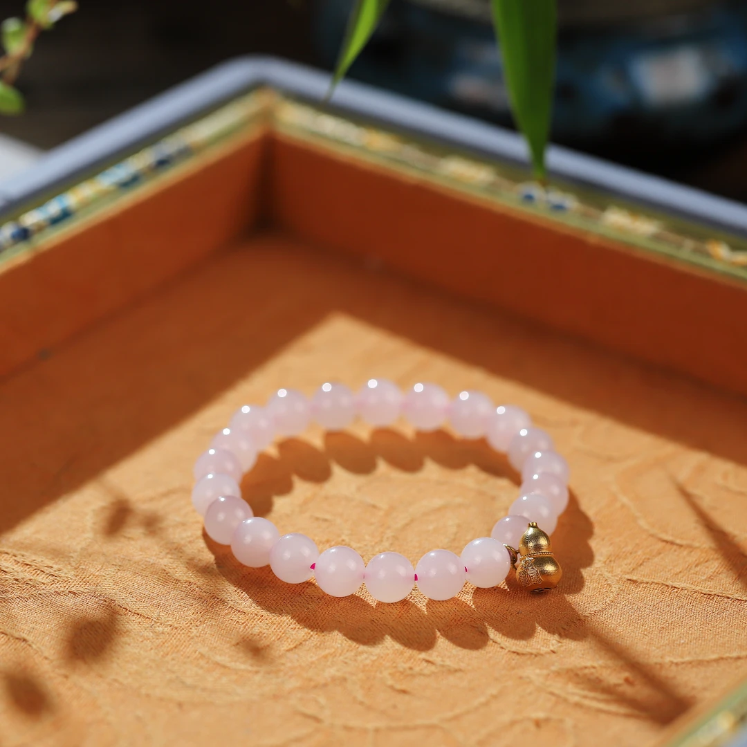 【如愿】和田玉藕粉单圈手串·18K·冰藕粉素圈手串