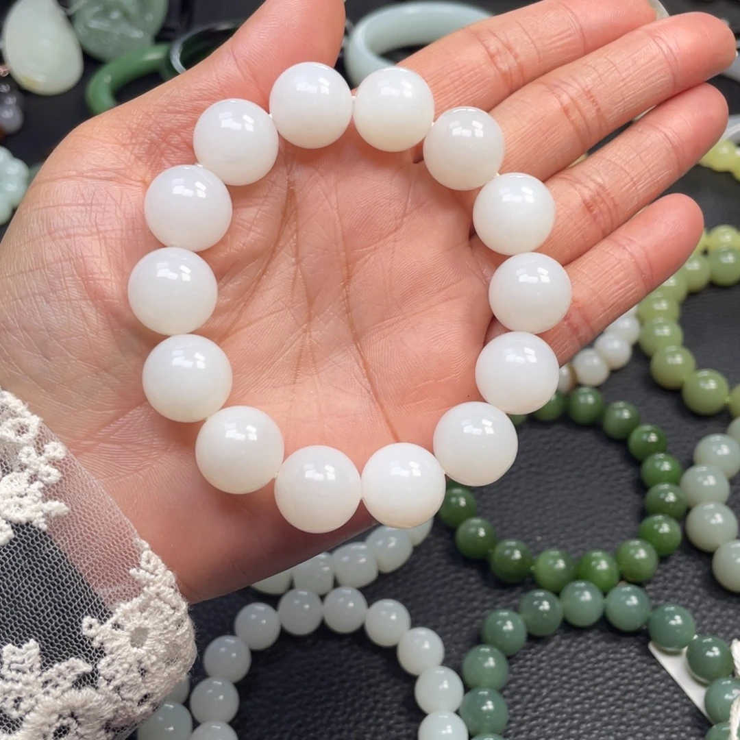 和田玉未镶嵌手链