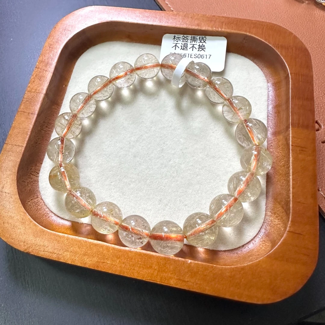 天然金发晶手串招财转运