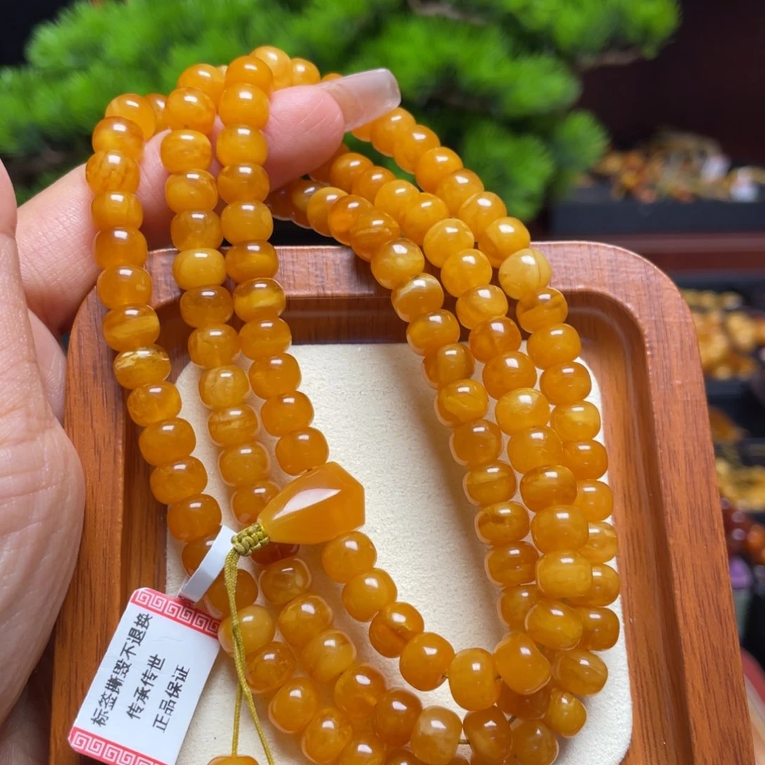 未镶嵌蜜蜡手链手串