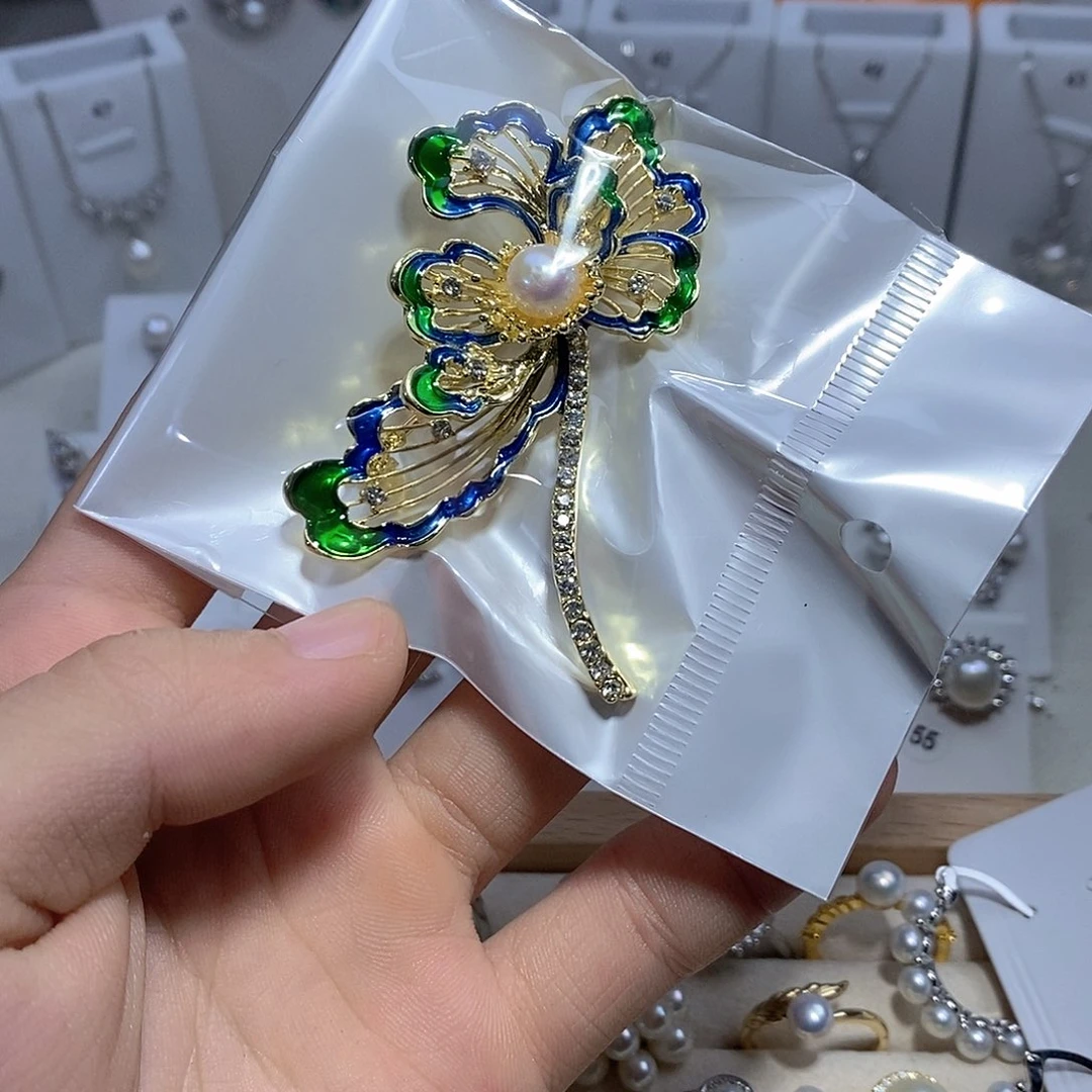 淡水珍珠银S925镶嵌耳坠