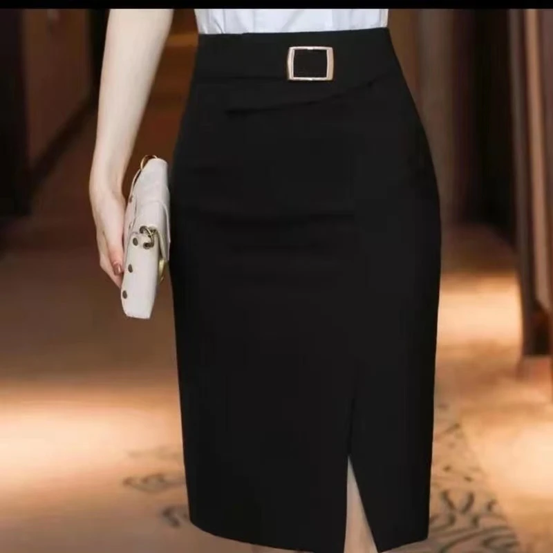 【粉丝专属】秋季新款西服面料时尚修身包裙半身裙一步裙-636百搭女